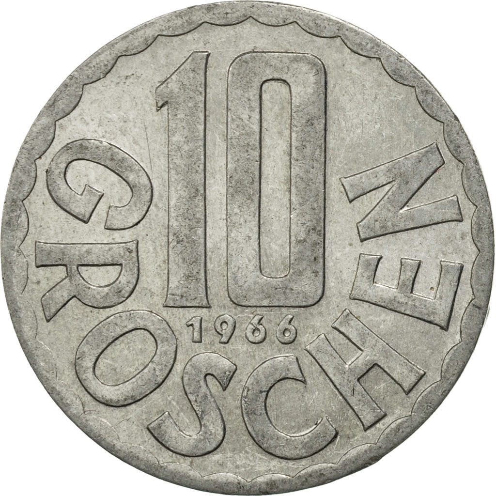 Monnaie, Autriche, 10 Groschen, 1966, Vienna, TTB+, Aluminium, KM:2878
