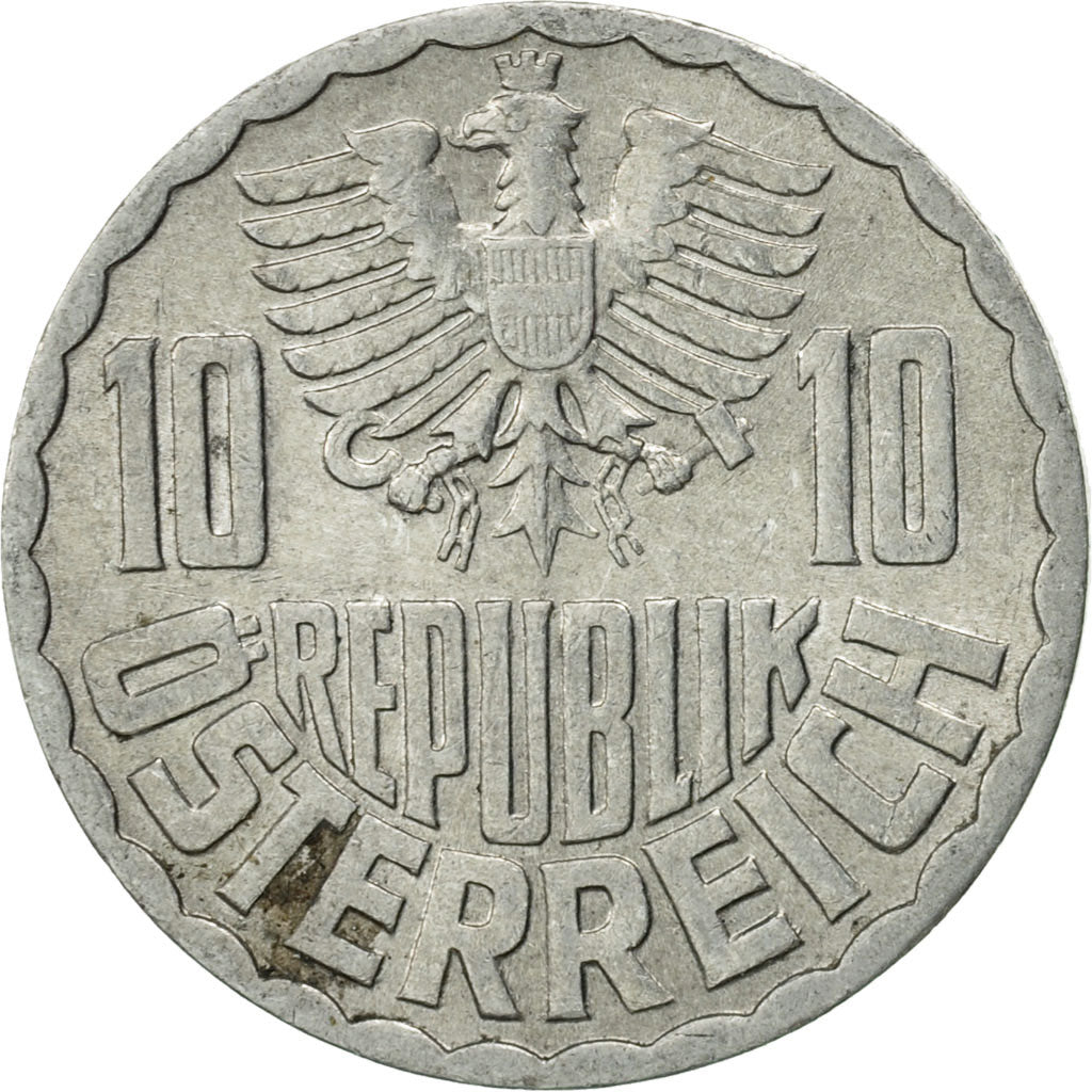 Coin, Austria, 10 Groschen, 1973, Vienna, EF(40-45), Aluminum, KM:2878