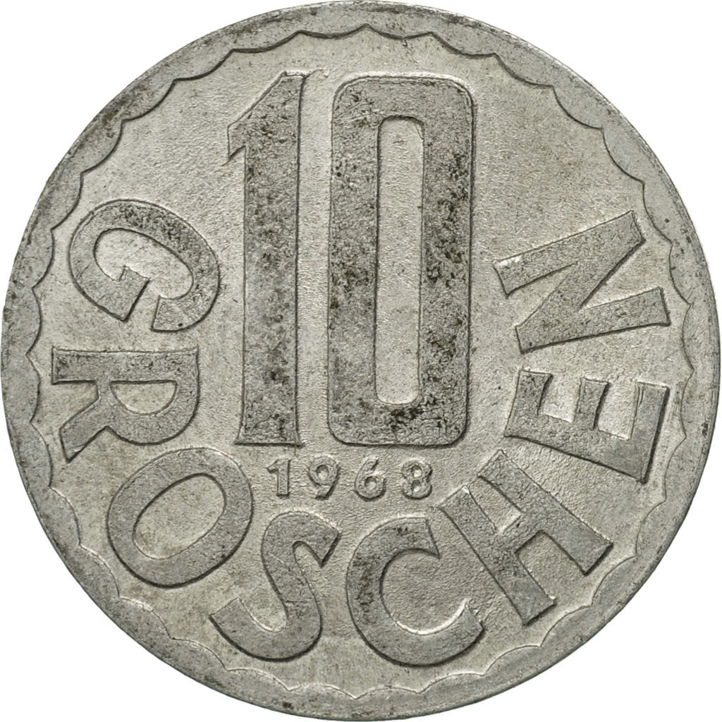 Monnaie, Autriche, 10 Groschen, 1968, Vienna, TTB, Aluminium, KM:2878