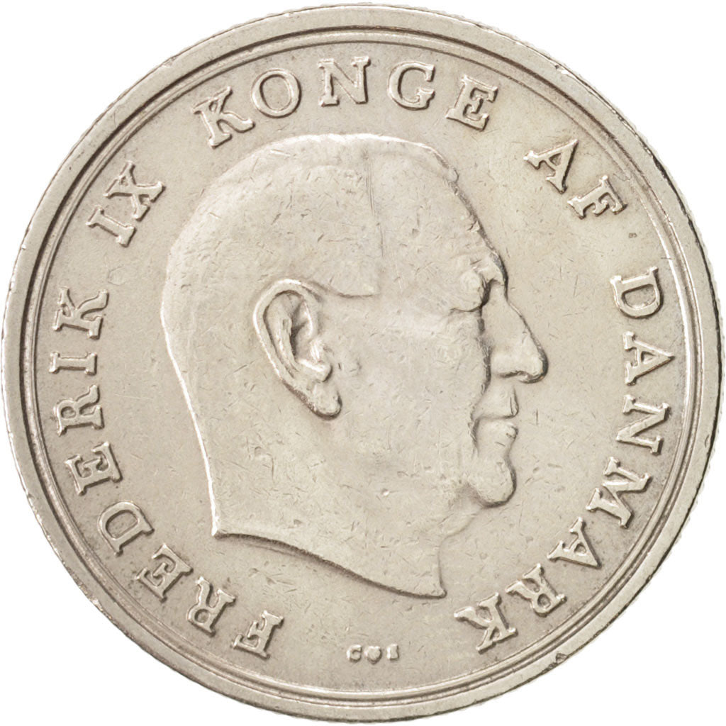 Moneta, Danimarca, Frederik IX, Krone, 1970, Copenhagen, BB, Rame-nichel