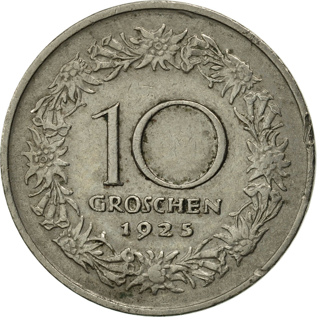 Coin, Austria, 10 Groschen, 1925, EF(40-45), Copper-nickel, KM:2838