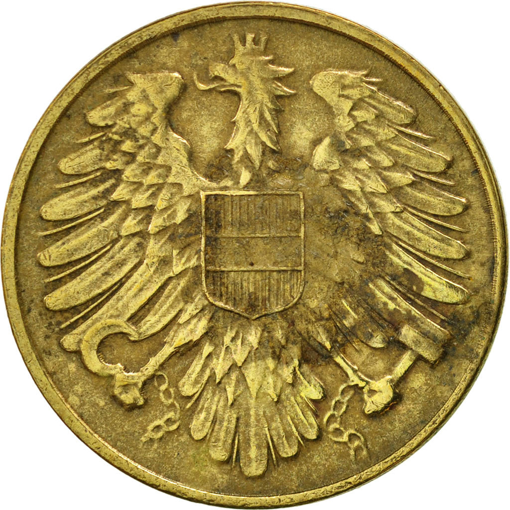 Austria, 20 Groschen, 1950, EF(40-45), Aluminum-Bronze, KM:2877