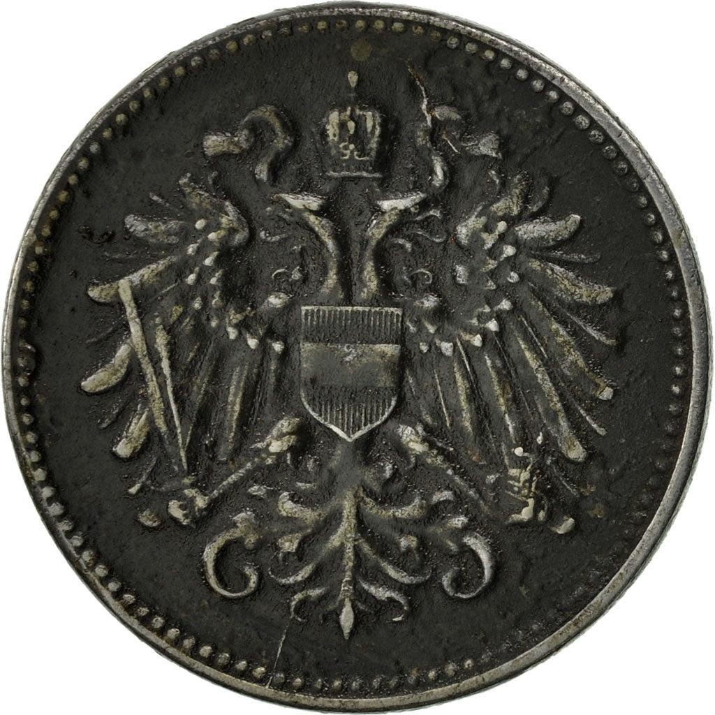 Austria, Karl I, 20 Heller, 1917, EF(40-45), Iron, KM:2826