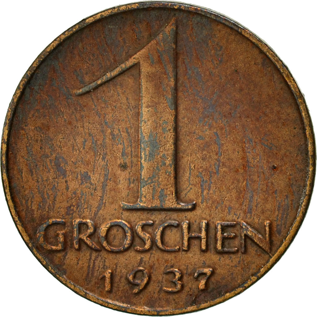 Austria, Groschen, 1937, EF(40-45), Bronze, KM:2836
