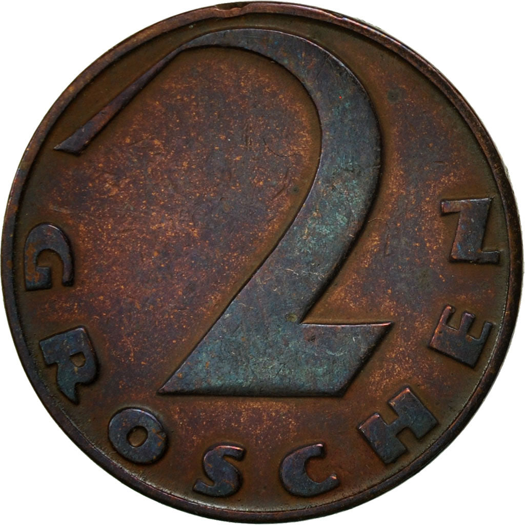 Austria, 2 Groschen, 1929, VF(30-35), Bronze, KM:2837
