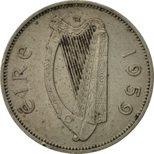 IRELAND REPUBLIC, 6 Pence, 1959, TTB, Copper-nickel, KM:13a