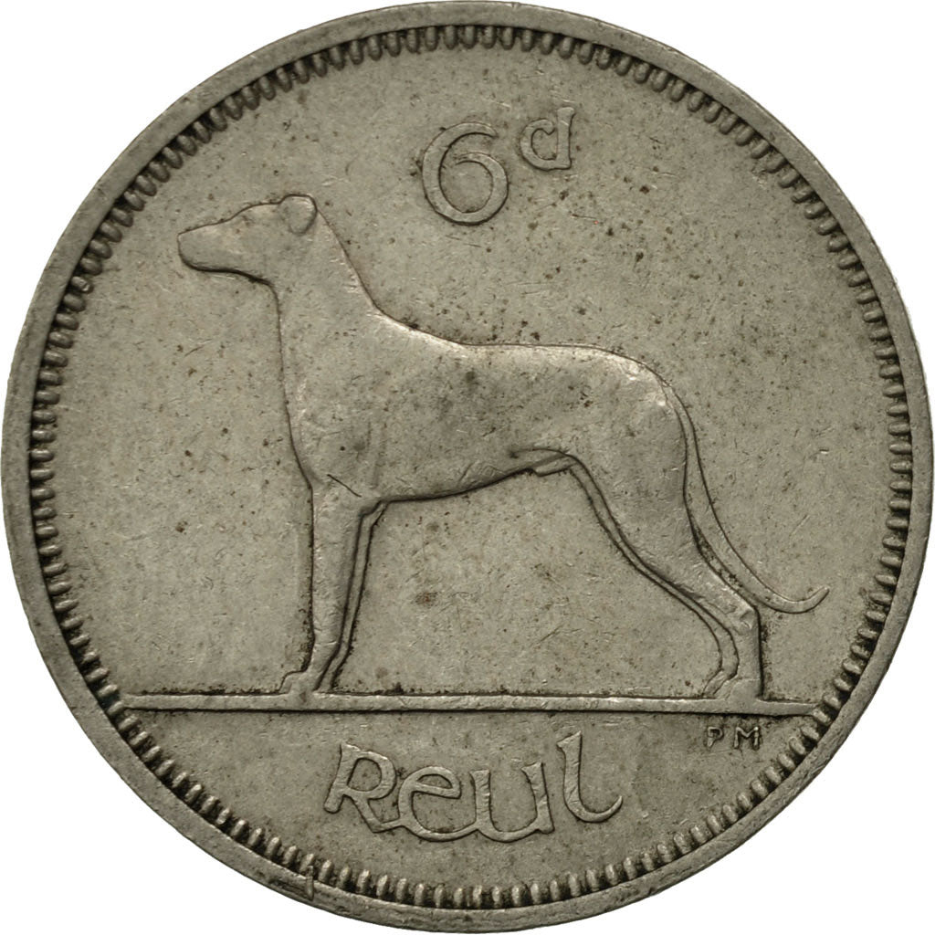 IRELAND REPUBLIC, 6 Pence, 1959, EF(40-45), Copper-nickel, KM:13a
