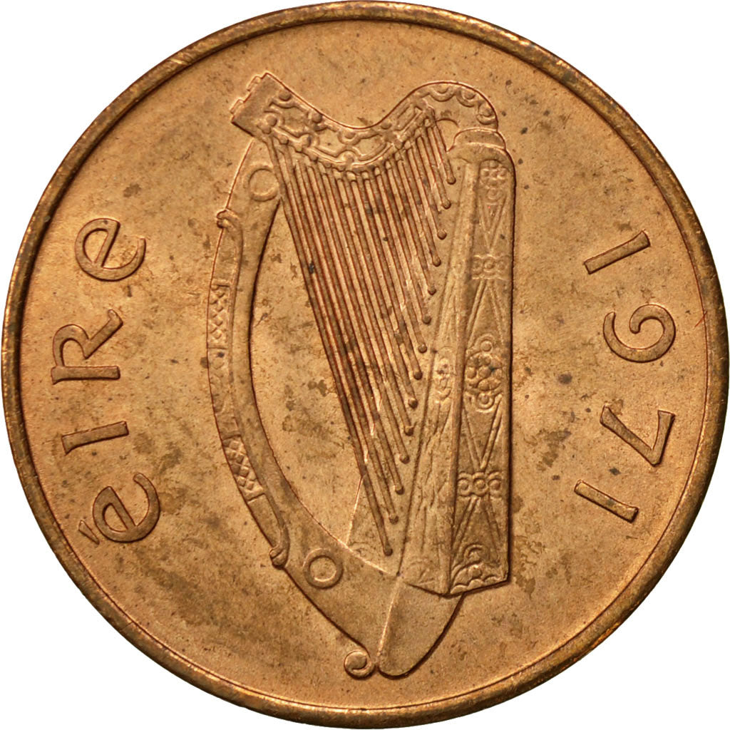Coin, IRELAND REPUBLIC, Penny, 1971, EF(40-45), Bronze, KM:20