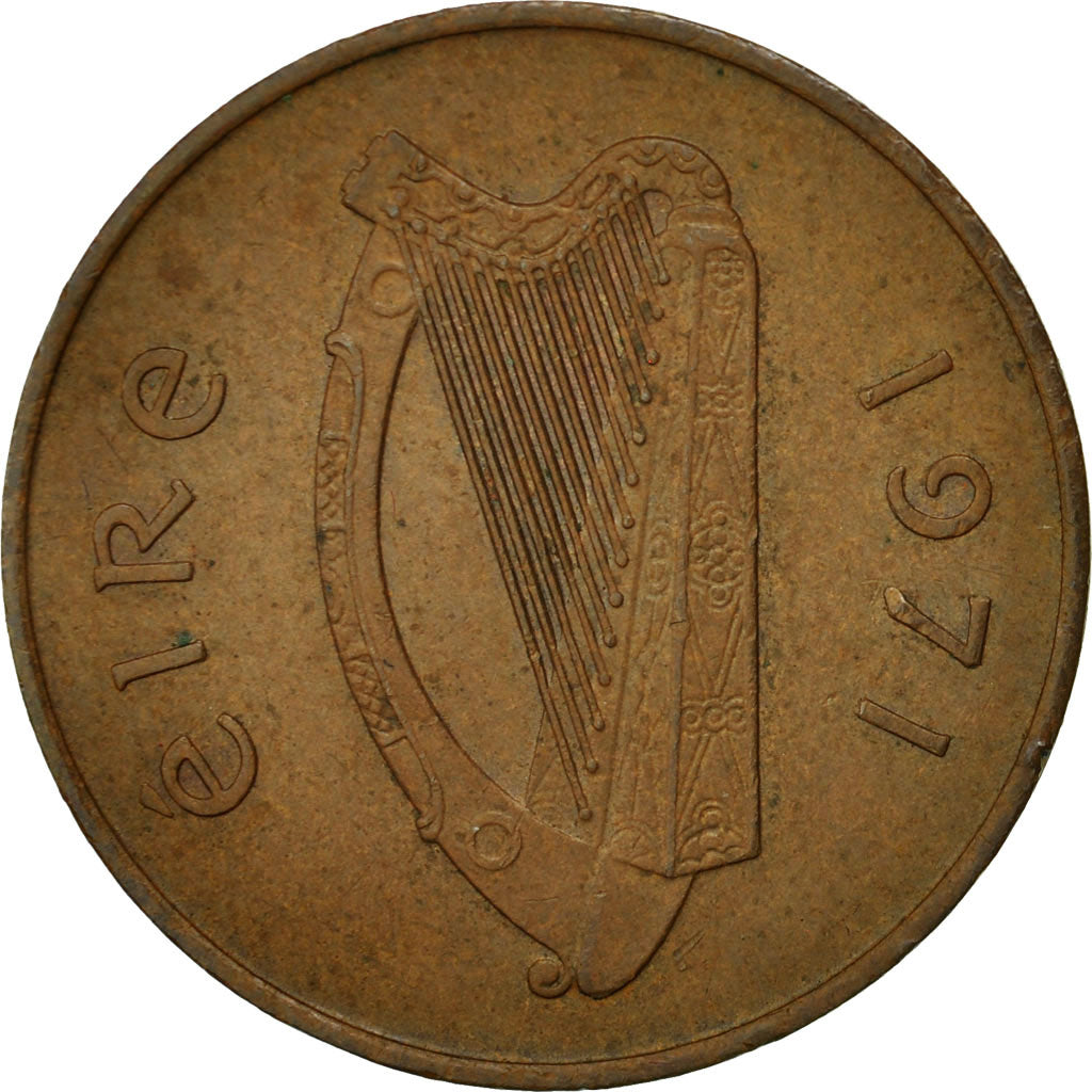 Coin, IRELAND REPUBLIC, 2 Pence, 1971, EF(40-45), Bronze, KM:21