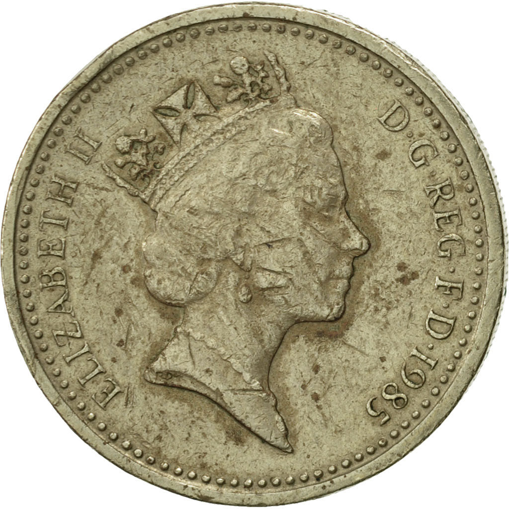 Coin, Great Britain, Elizabeth II, Pound, 1985, VF(30-35), Nickel-brass, KM:941