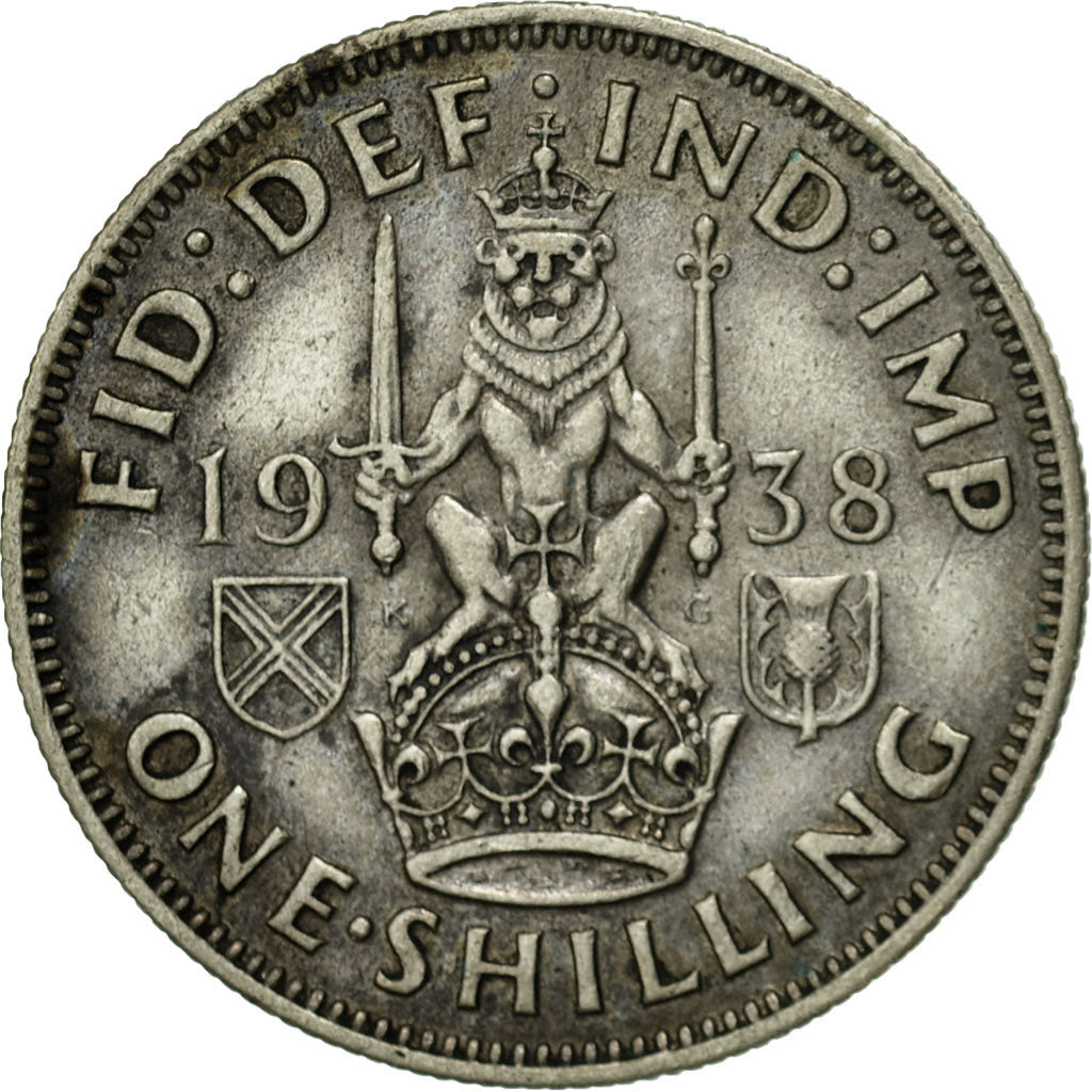 Coin, Great Britain, George VI, Shilling, 1938, EF(40-45), Silver, KM:854