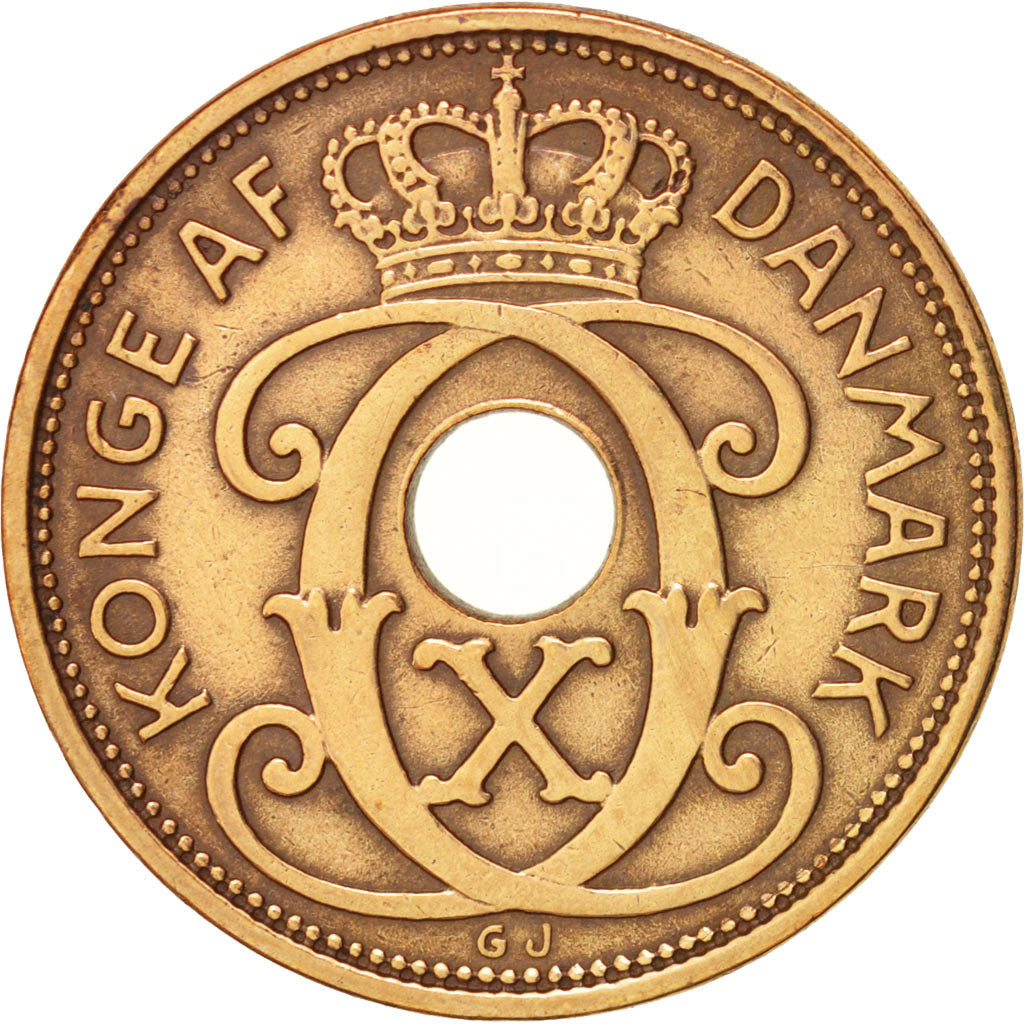 Danimarca, Christian X, 2 Öre, 1937, Copenhagen, BB, Bronzo, KM:827.2