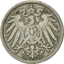 Coin, GERMANY - EMPIRE, Wilhelm II, 5 Pfennig, 1898, Karlsruhe, EF(40-45)