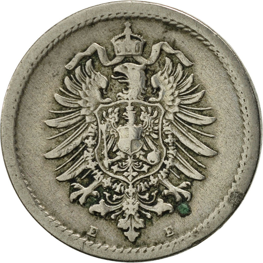 GERMANY - EMPIRE, Wilhelm I, 5 Pfennig, 1874, Muldenhütten, EF(40-45)