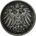 GERMANY - EMPIRE, 5 Pfennig, 1917, Karlsruhe, EF(40-45), Iron, KM:19