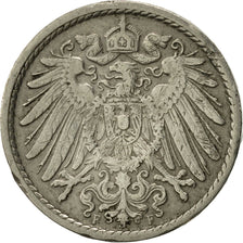 GERMANY - EMPIRE, Wilhelm II, 5 Pfennig, 1906, Stuttgart, EF(40-45)