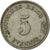 Moneda, ALEMANIA - IMPERIO, Wilhelm II, 5 Pfennig, 1913, Munich, MBC, Cobre -