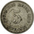 Moneda, ALEMANIA - IMPERIO, Wilhelm II, 5 Pfennig, 1908, Berlin, MBC, Cobre -