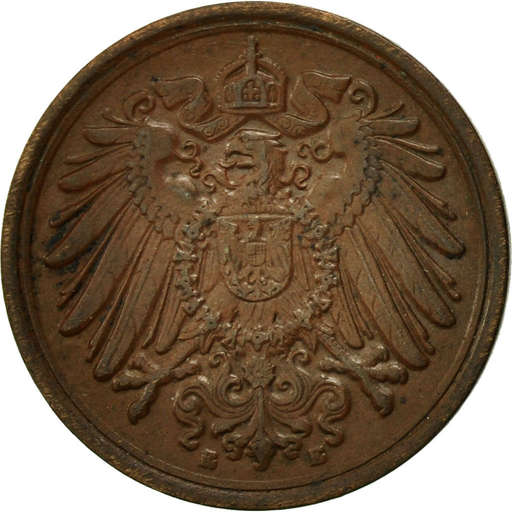 Coin, GERMANY - EMPIRE, Wilhelm II, Pfennig, 1911, Muldenhütten, EF(40-45)