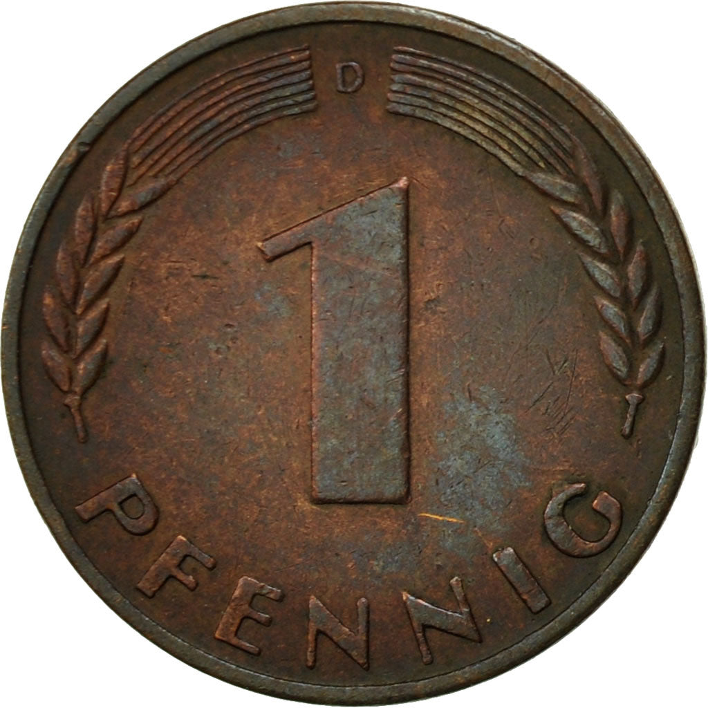 Monnaie, République fédérale allemande, Pfennig, 1969, Munich, TTB, Copper