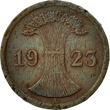 Coin, GERMANY, WEIMAR REPUBLIC, 2 Rentenpfennig, 1923, Berlin, VF(30-35)