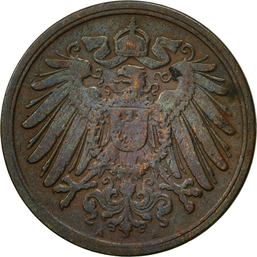 Coin, GERMANY - EMPIRE, Wilhelm II, Pfennig, 1900, Berlin, VF(30-35), Copper
