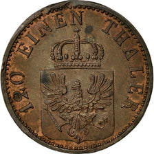 Monnaie, Etats allemands, PRUSSIA, Wilhelm I, 3 Pfennig, 1870, Berlin, TB+