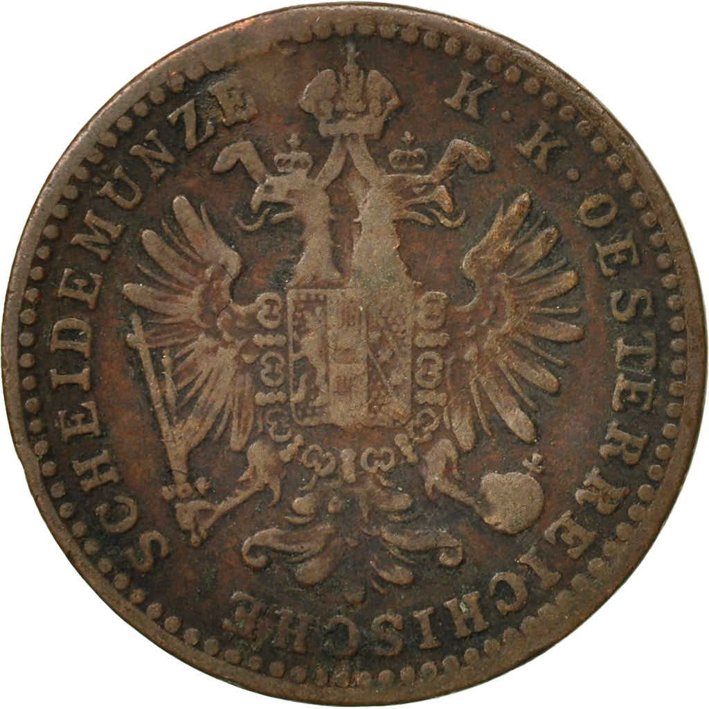 Austria, Franz Joseph I, Kreuzer, 1861, Vienne, VF(20-25), Copper, KM:2186