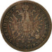 Austria, Franz Joseph I, Kreuzer, 1861, Vienne, VF(20-25), Copper, KM:2186