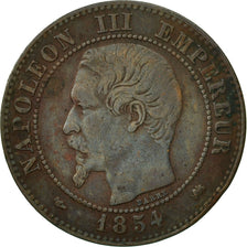 Moneta, Francja, Napoleon III, Napoléon III, 2 Centimes, 1854, Lyon, VF(30-35)