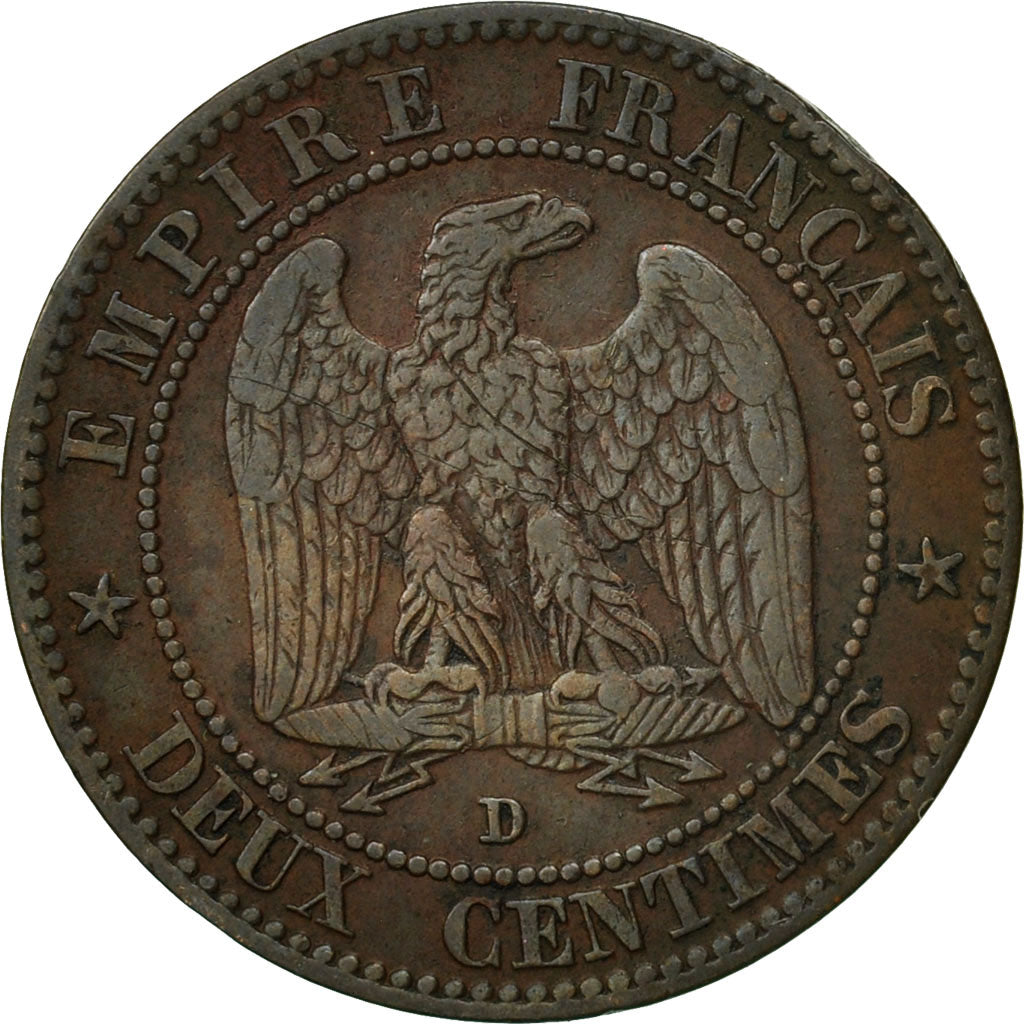 Coin, France, Napoleon III, Napoléon III, 2 Centimes, 1854, Lyon, VF(30-35)
