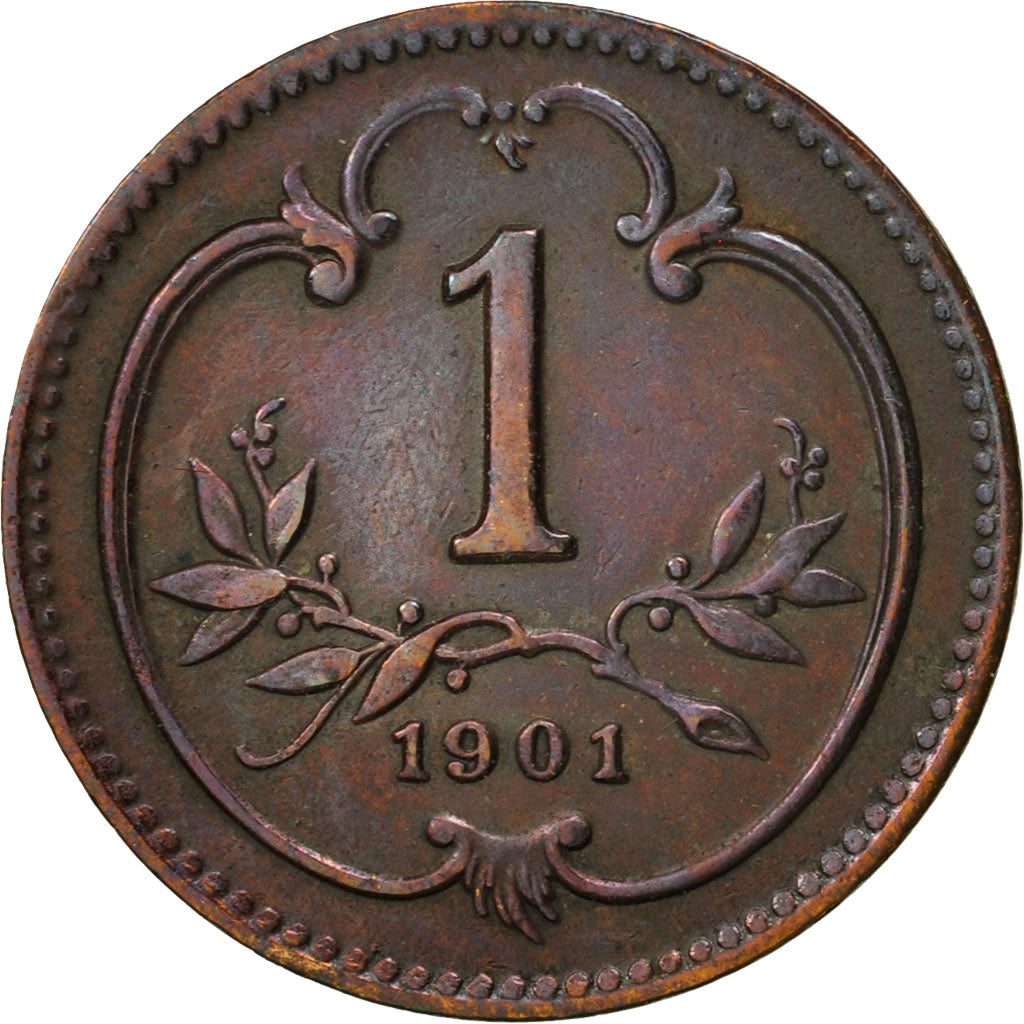 Austria, Franz Joseph I, Heller, 1901, VF(30-35), Bronze, KM:2800