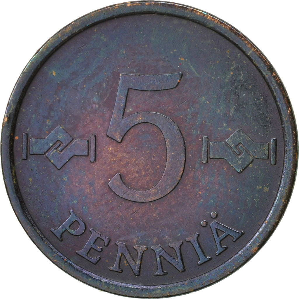 Coin, Finland, 5 Pennia, 1972, VF(30-35), Copper, KM:45