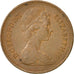 Moneta, Wielka Brytania, Elizabeth II, 1/2 New Penny, 1971, VF(30-35), Bronze