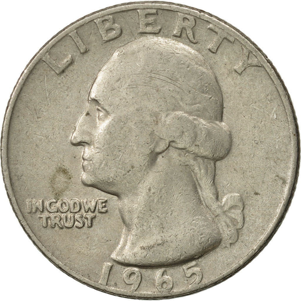 Coin, United States, Washington Quarter, Quarter, 1965, U.S. Mint, EF(40-45)