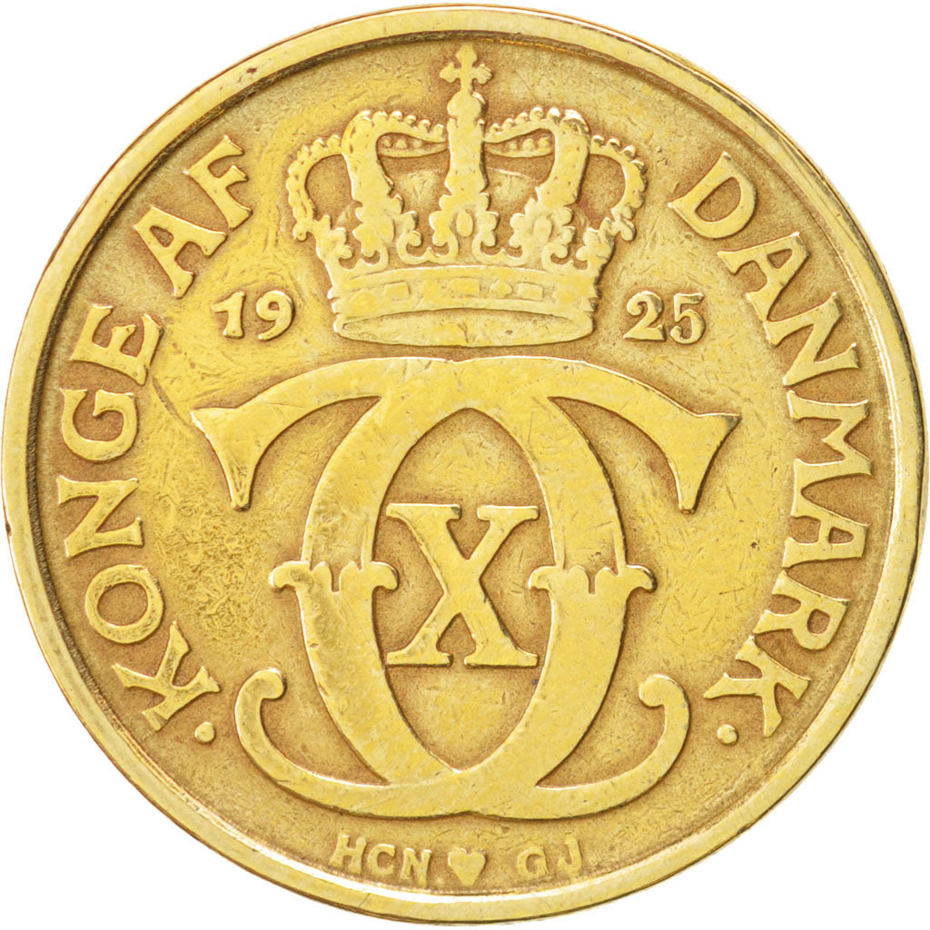 Denmark, Christian X, Krone, 1925, Copenhagen, KM:824.1