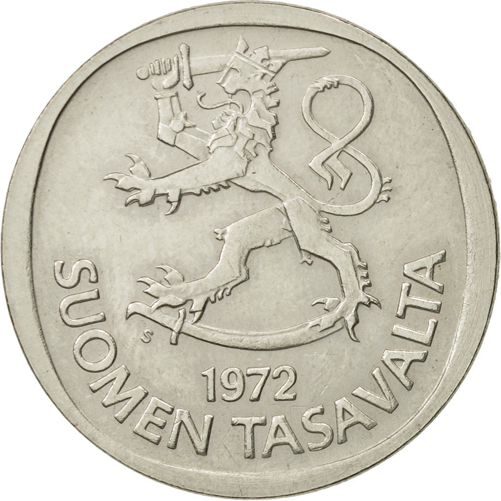 Coin, Finland, Markka, 1972, AU(50-53), Copper-nickel, KM:49a