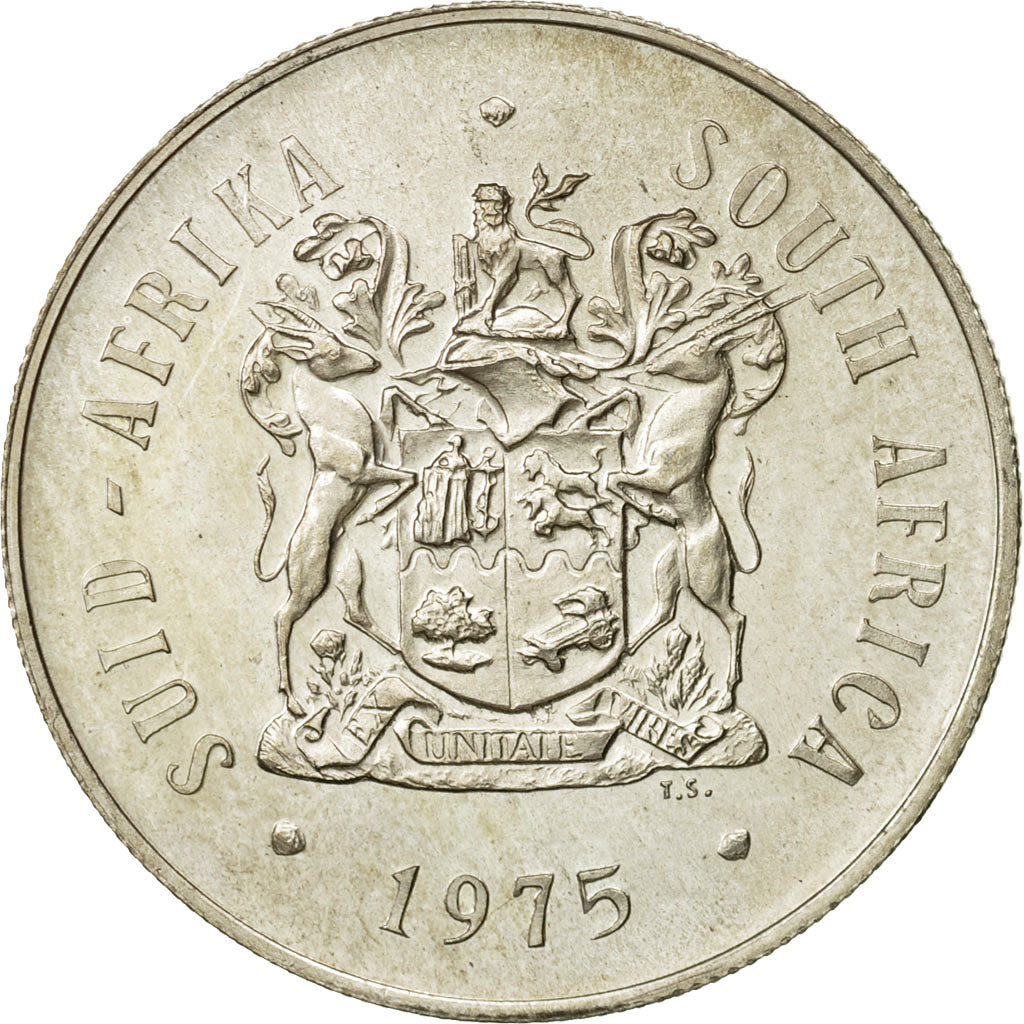 South Africa, Rand, 1975, AU(50-53), Silver, KM:88
