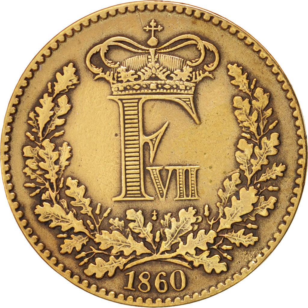 Münze, Dänemark, Frederik VII, Skilling Rigsmont, 1860, Copenhagen, SS
