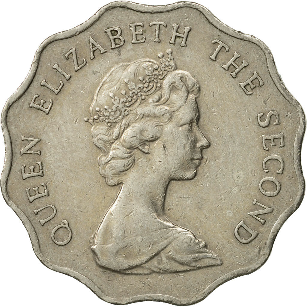 Coin, Hong Kong, Elizabeth II, 2 Dollars, 1975, EF(40-45), Copper-nickel, KM:37