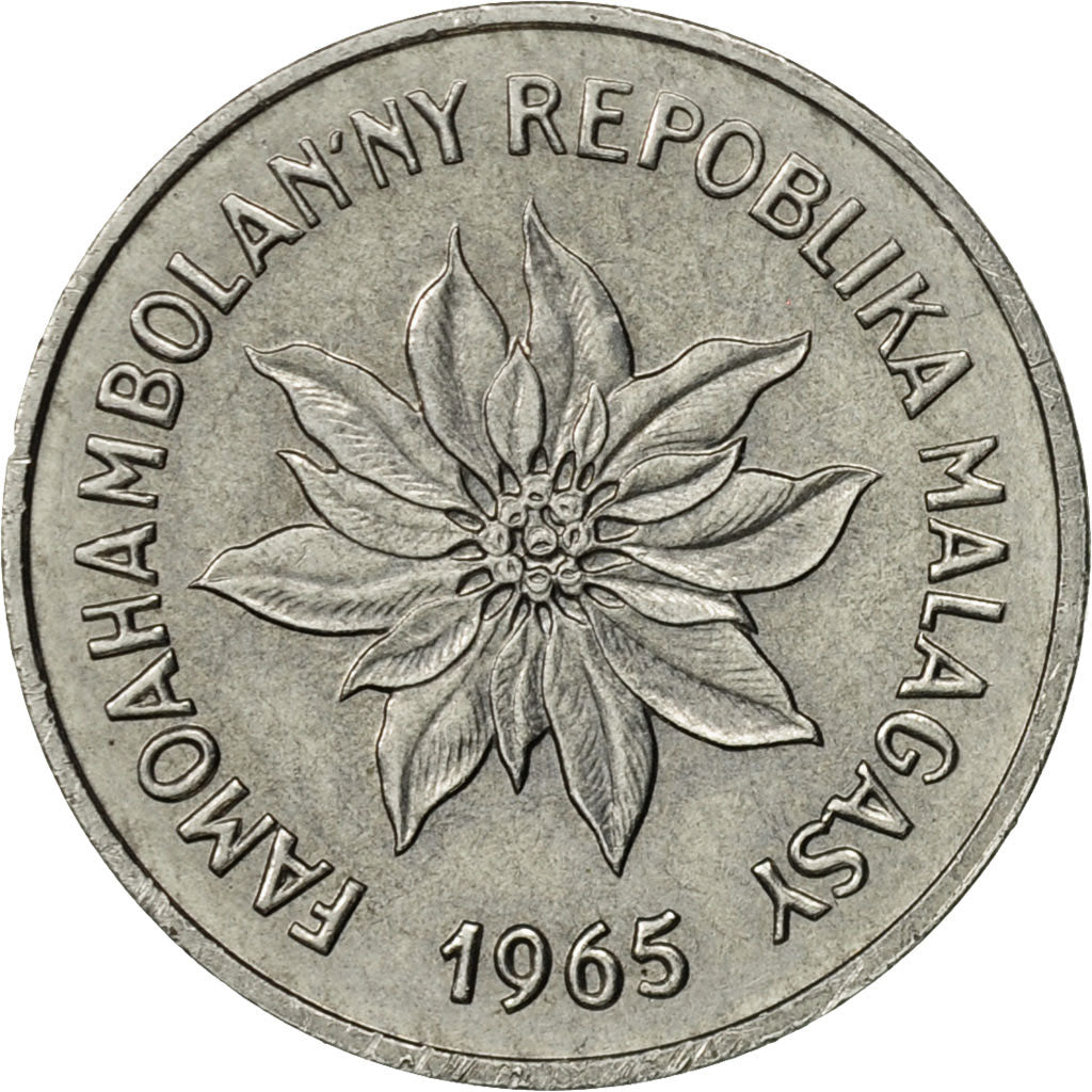 Monnaie, Madagascar, 2 Francs, 1965, Paris, SUP, Stainless Steel, KM:9