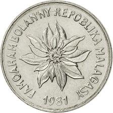 Coin, Madagascar, 5 Francs, Ariary, 1981, Paris, AU(55-58), Stainless Steel