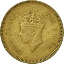 Coin, Ceylon, George VI, 50 Cents, 1951, VF(30-35), Nickel-brass, KM:123