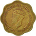 Monnaie, Ceylon, George VI, 10 Cents, 1944, TB+, Nickel-brass, KM:118