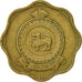 Ceylon, Elizabeth II, 10 Cents, 1963, S+, Nickel-brass, KM:130