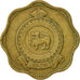 Ceylon, Elizabeth II, 10 Cents, 1963, VF(30-35), Nickel-brass, KM:130