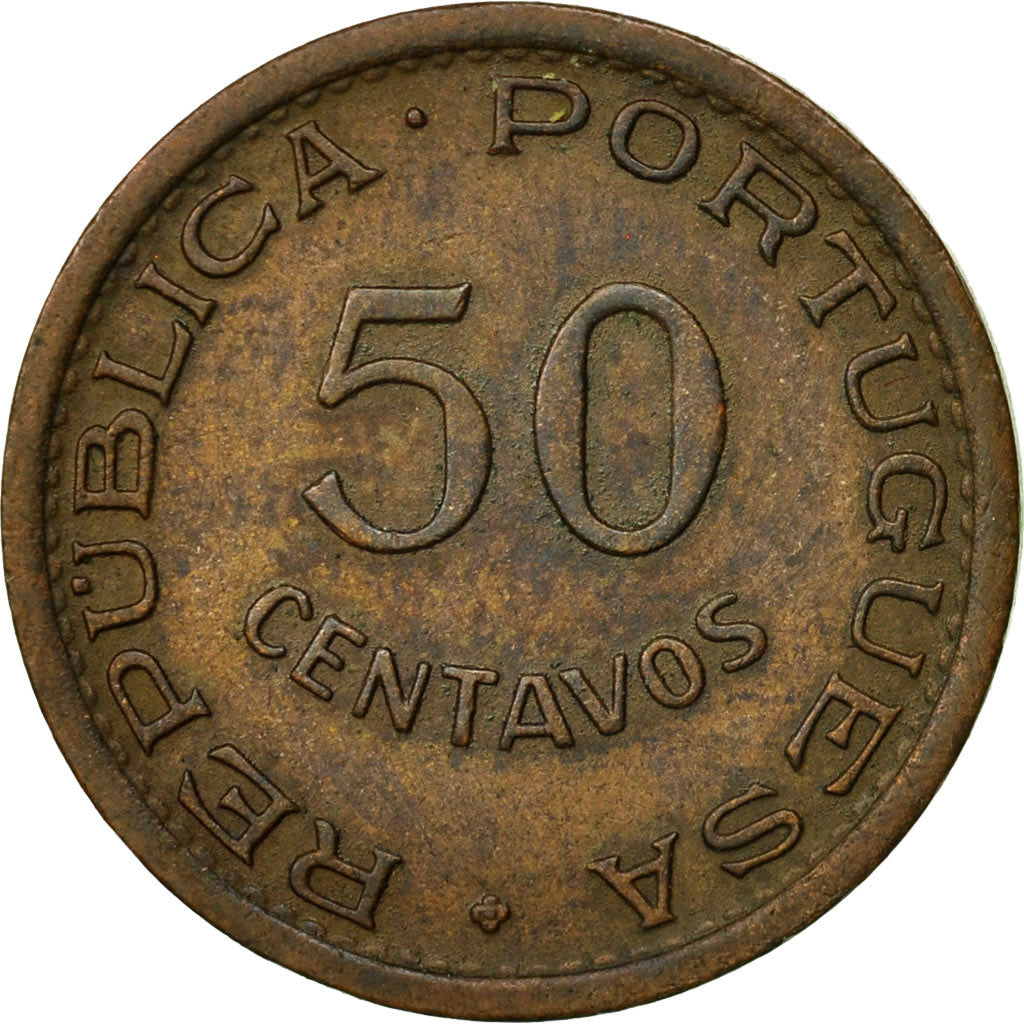 Coin, Angola, 50 Centavos, 1955, EF(40-45), Bronze, KM:75