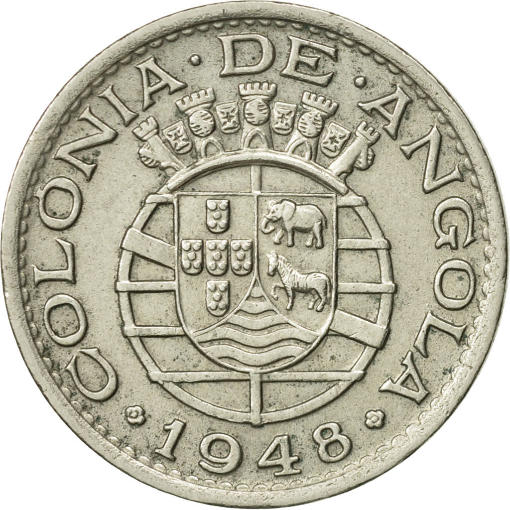 Angola, 50 Centavos, 1948, AU(55-58), Nickel-Bronze, KM:72