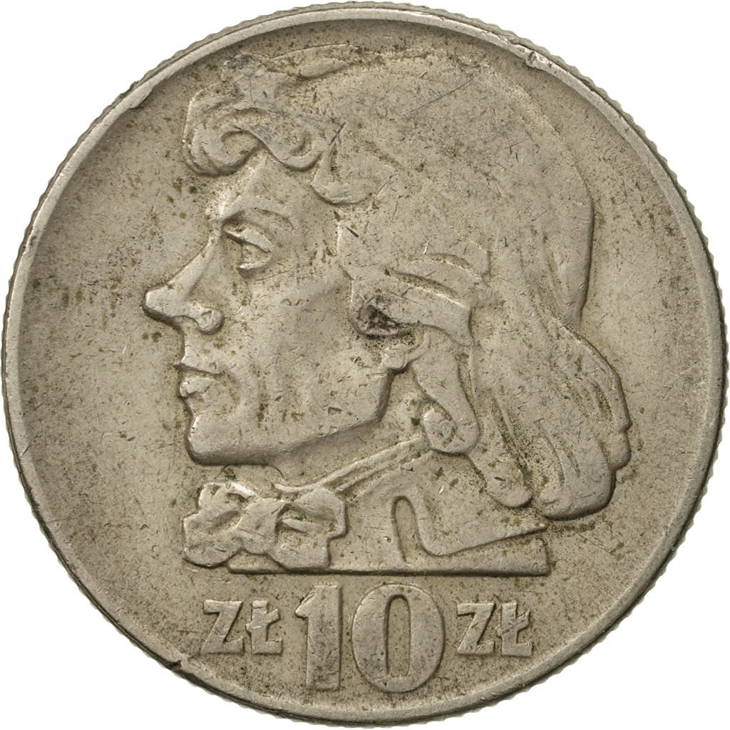 Moneda, Polonia, 10 Zlotych, 1960, Warsaw, BC+, Cobre - níquel, KM:50