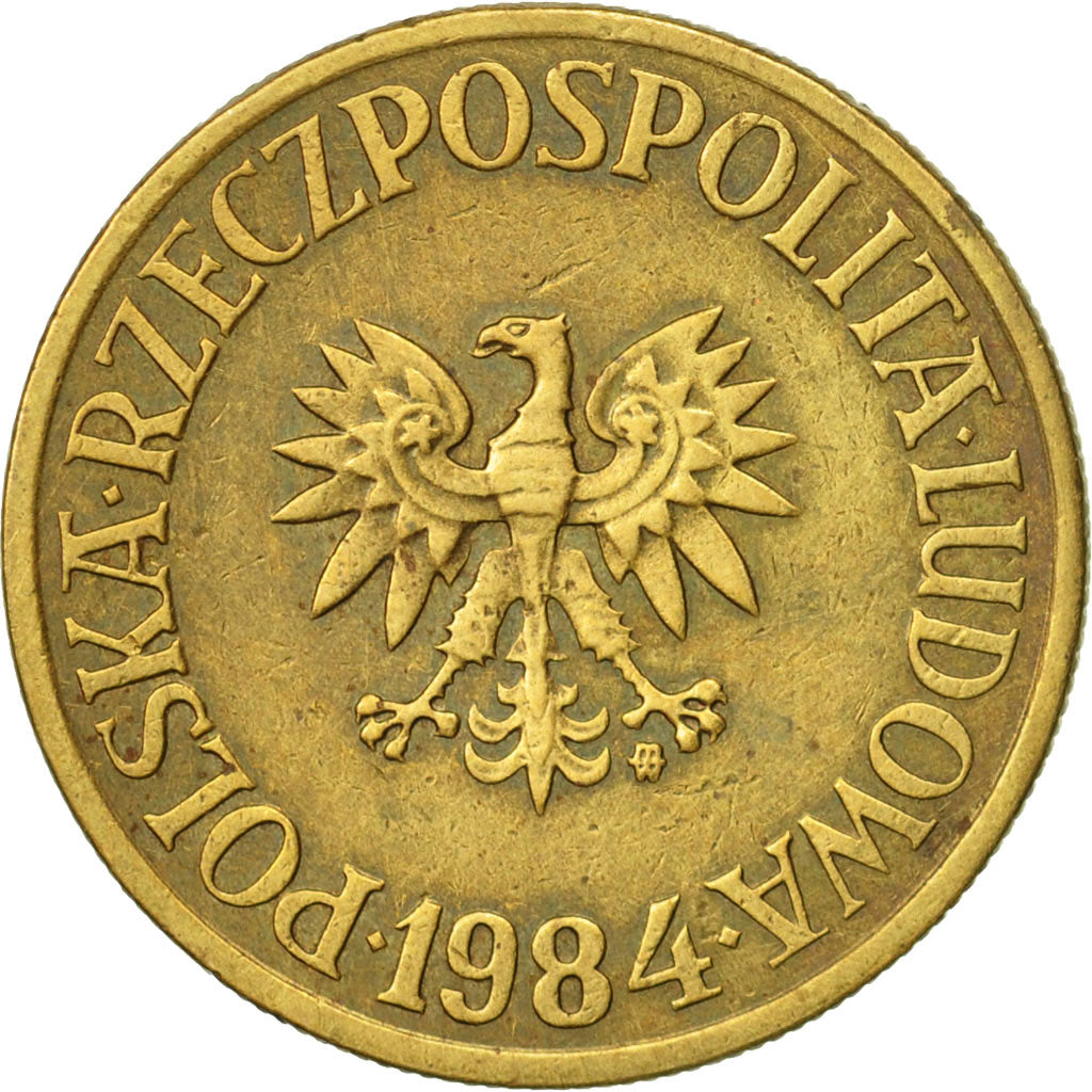 Munten, Polen, 5 Zlotych, 1984, Warsaw, ZF, Tin, KM:81.1